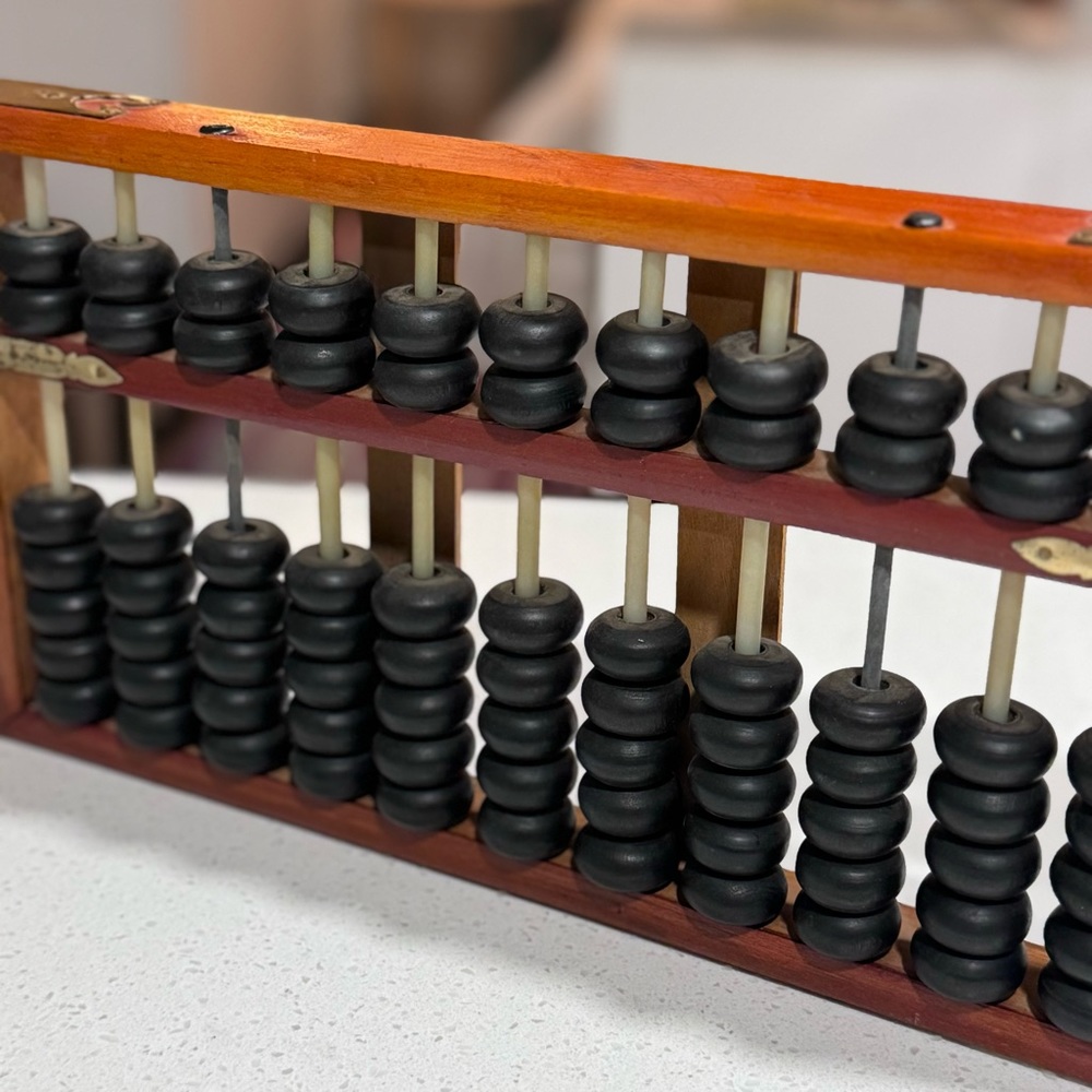 Vintage authentic counting frame Abacus Soroban